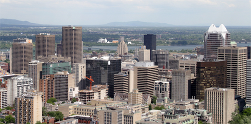 Eastern section of Downtown Montreal