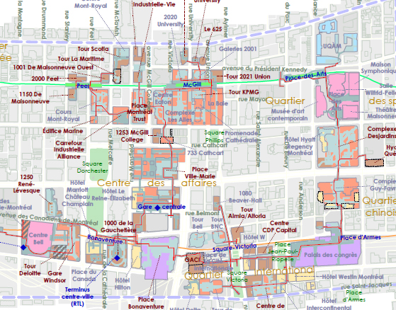 Carte du Montral Souterrain